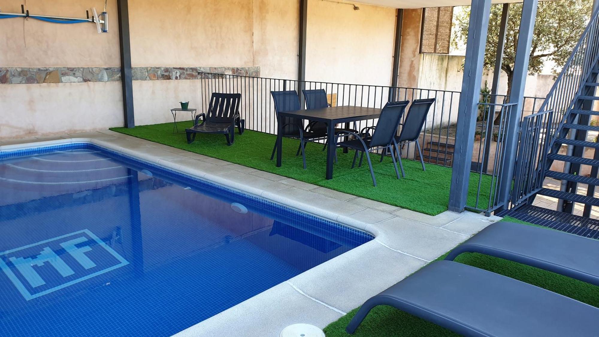 Casa Con Piscina En Parque Nacional De Cabaneros Navas de Estena Bagian luar foto